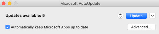 update history for office for mac